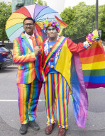 Pride in London parade, Park Lane to Trafalgar Square, London.