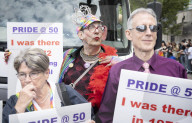 Pride in London parade, Park Lane to Trafalgar Square, London.