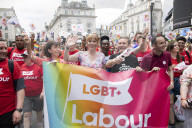 Pride in London parade, Park Lane to Trafalgar Square, London.