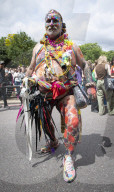 Pride in London parade, Park Lane to Trafalgar Square, London.