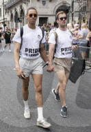 Pride in London parade, Park Lane to Trafalgar Square, London.