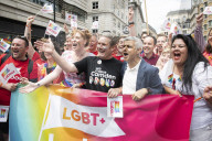 Pride in London parade, Park Lane to Trafalgar Square, London.