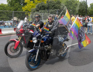Pride in London parade, Park Lane to Trafalgar Square, London.