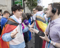 Pride in London parade, Park Lane to Trafalgar Square, London.