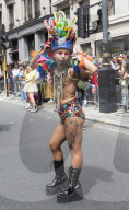 Pride in London parade, Park Lane to Trafalgar Square, London.