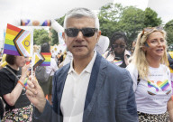 Pride in London parade, Park Lane to Trafalgar Square, London.