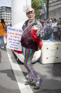 Pride in London parade, Park Lane to Trafalgar Square, London.
