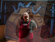 Bea Webster in Everyday by Deafinitely Theatre at the New Diorama Theatre.