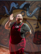 Bea Webster in Everyday by Deafinitely Theatre at the New Diorama Theatre.
