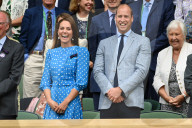 ROYALS - Prinz William und Catherine in der Royal Box am Viertelfinal Djokovic-Sinner in Wimbledon