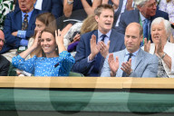 ROYALS - Prinz William und Catherine in der Royal Box am Viertelfinal Djokovic-Sinner in Wimbledon
