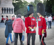 The Household Division presents a Military Music Spectacular at Horseguards Parade, London.