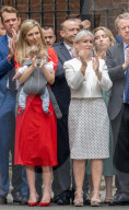 PEOPLE - Carrie Johnson und Baby Romy bei der Rücktrittsrede von Premierminister Boris Johnson