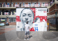 Mural of England forward Fran Kirby