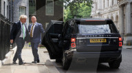 Prime Minister Boris Johnson departs No10 for PMQ's