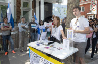Russians Against War | Presentations of humanitarian initiatives outside the Russian Embassy in London