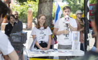 Russians Against War | Presentations of humanitarian initiatives outside the Russian Embassy in London