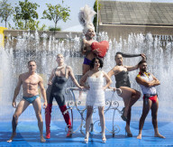 Briefs Bite Club Publicity shoot outside Queen Elizabeth Hall