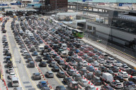 Traffic queues at the Port of Dover