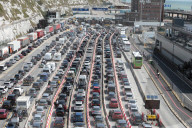 Traffic queues at the Port of Dover