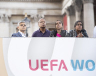 Screening of England's UEFA Women’s EURO 2022 semi-final match v Sweden in Trafalgar Square, London.