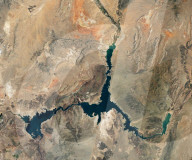 NEWS -  NASA zeigt Rückgang des Wasserstands im Lake Mead über 20 Jahre, Arizona, USA