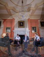 Prime Minister Boris Johnson meets with Police Officers