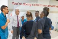 Health Sec Steve Barclay donates blood at Stratford Donor Centre