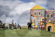 Not a bouncy castle: Hadrian's Wall fort rebuilt in wild colour