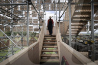 Not a bouncy castle: Hadrian's Wall fort rebuilt in wild colour