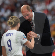 FUSSBALL - Prinz William gratuliert Englands Frauen zum EM-Titel