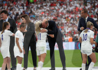 FUSSBALL - Prinz William gratuliert Englands Frauen zum EM-Titel