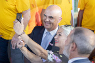 NEWS - Bundesrat Alain Berset spricht vor der versammelten Menge an der Bundesfeier in Luzern