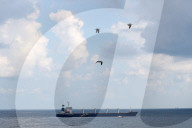 NEWS - Das mit ukrainischem Getreide beladene Schiff Razoni im Bosporus