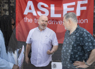 ASLEF picket line outside of Willesden Junction rail station on the day of a national rail strike, London, Great Britain 
13th August 2022
