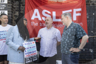 ASLEF picket line outside of Willesden Junction rail station on the day of a national rail strike, London, Great Britain 
13th August 2022