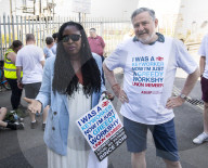 ASLEF picket line outside of Willesden Junction rail station on the day of a national rail strike, London, Great Britain 
13th August 2022