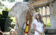 PEOPLE - Elizabeth Hurley nimmt an einer Elefanten-Ehrung auf Sudeley Castle teil, um den Weltelefantentag zu feiern