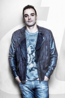 portrait of the english rock pop group muse in studio with Christopher Wolstenholme 2012/07 Credit : CAMHI/VISION/DALLE