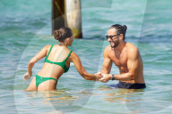Thylane Blondeau And Her Boyfriend Beachside - St Tropez