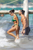 Thylane Blondeau And Her Boyfriend Beachside - St Tropez