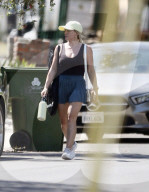 Hilary Duff is seen arriving at a friends house for a game of tennis on Friday morning. 