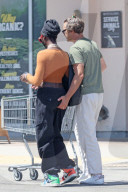 Joshua Jackson gives his wife of three years Jodie Turner-Smith a cheeky squeeze on the butt as they pick up lunch from a gourmet grocery store in the San Fernando Valley.