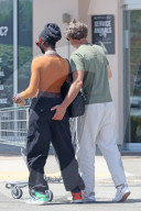 Joshua Jackson gives his wife of three years Jodie Turner-Smith a cheeky squeeze on the butt as they pick up lunch from a gourmet grocery store in the San Fernando Valley.