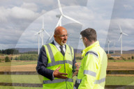 Nadhim Zahawi UK Chancellor visits Pearie Law Wind Farm