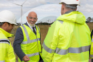 Nadhim Zahawi UK Chancellor visits Pearie Law Wind Farm