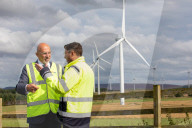 Nadhim Zahawi UK Chancellor visits Pearie Law Wind Farm