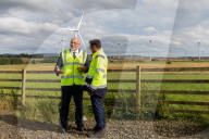 Nadhim Zahawi UK Chancellor visits Pearie Law Wind Farm