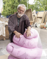 Terry Gilliam visits his sculptors/prop makers in south east London