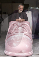 Terry Gilliam visits his sculptors/prop makers in south east London